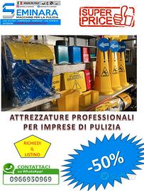 ATTREZZATURA E MATERIALE PER PULIZIA PROFESSIONALE