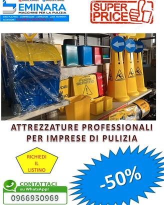 ATTREZZATURA E MATERIALE PER PULIZIA PROFESSIONALE