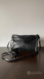 Borsetta convertibile in pochette, nera, eco pelle