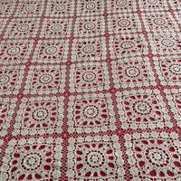 COPRILETTO/TOVAGLIA ECRU' AD UNCINETTO -230X260