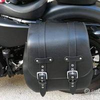Borsa Bisaccia Pelle Incavo Lato Sx per Sportster