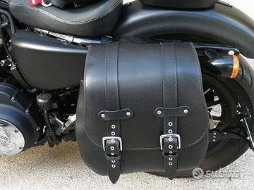 Borsa Bisaccia Pelle Incavo Lato Sx per Sportster