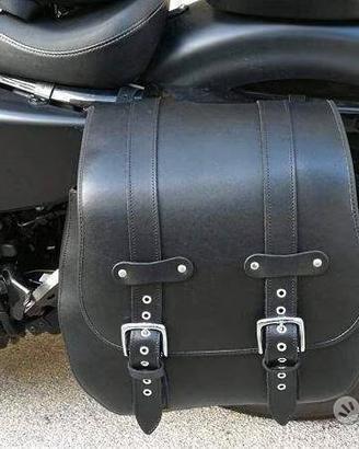 Borsa Bisaccia Pelle Incavo Lato Sx per Sportster