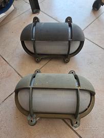Aplique in ottone e vetro 