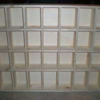 Bacheca portaoggetti in legno di abete