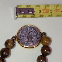 Bracciale Croce San Benedetto Occhio di tigre 