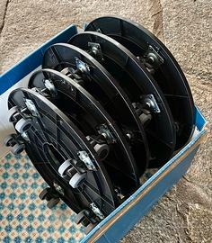 5 basi con rotelle per vasi Lechuza Cube 50