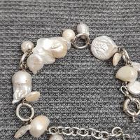 bracciale acciaio con perle scaramazza 