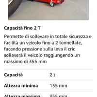 Crick idraulico 2 tonn usato