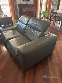 Divano in pelle Egoitaliano 3 posti chaise-longue