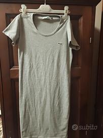 LACOSTE Vestito 12-13 anni grigio  100% cotone 