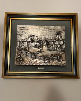 Quadro in bassorilievo in argento