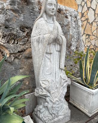 Scultura Madonna in pietra Brecciato irpino