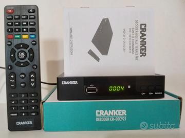 DIGITALE TERRESTRE CRANKER CR-DEC921 FUNZIONANTE.