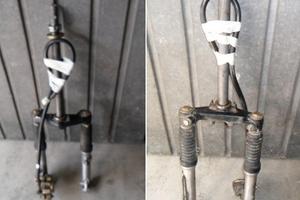 Adly Fox 50  forcella e ruota anteriore