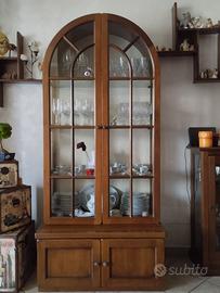 Vetrina Cristalliera ad Arco in Legno Con mobile