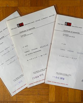 Tappeti orientali certificati autentici anni 70