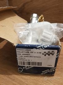 collettore Arteclima 3 vie 3/4 con arresti NUOVO. 