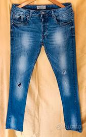 jeans uomo  rugged denim Alcott strappati t.48 