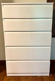 Cassettiera ikea kullen 5 cassetti bianca