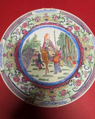 piatto porcellana cinese stile Famille Rose