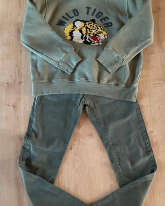 Set Zara felpa e jeans taglia 11/12 anni.