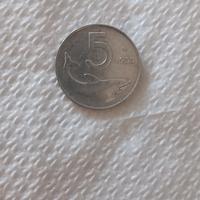 Moneta da 5 lire del 1955