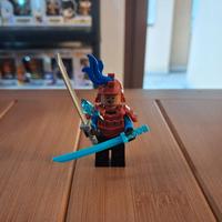 Lego minifigure Samurai blu