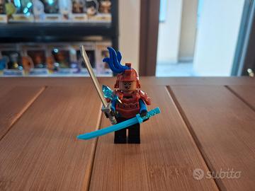 Lego minifigure Samurai blu