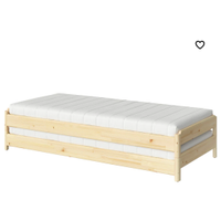 Letti impilabili utaker, legno di pino +2 materass