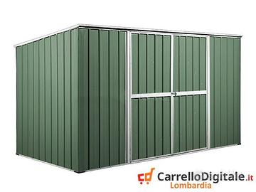 Capanno attrezzi in Acciaio 345x186 verde scuro