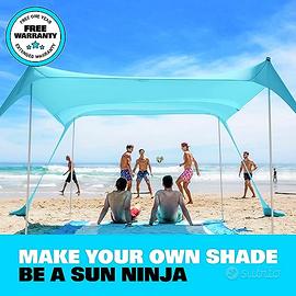 SUN NINJA Tenda da Mare Pop Up Protezione UPF50+ c - Tutto per i