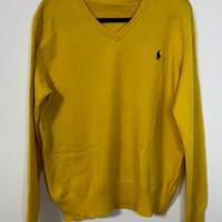 Jersey polo ralph lauren maglione L giallo lana