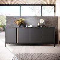 CREDENZA MADIA MODERNA 203XH81 4 ANTE ANTRACITE