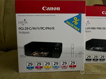 Set completo cartucce Canon PGI 29 pro 1