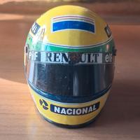 casco in miniatura Ayrton Senna altezza 3 cm e 5