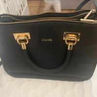 Borsa bauletto liu jo nera con tracolla