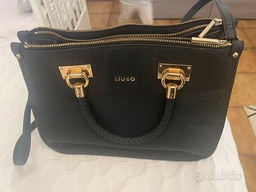 Borsa bauletto liu jo nera con tracolla