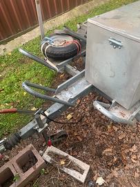 Carrello porta moto 3 posti con cassone