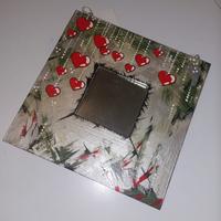 specchio dipinto a mano decorativo 25x25cm