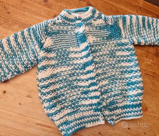 Maglioncino bimba vintage fatto a mano 