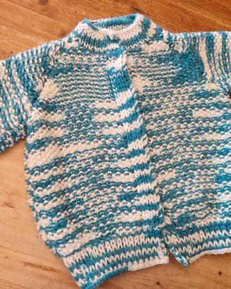 Maglioncino bimba vintage fatto a mano 