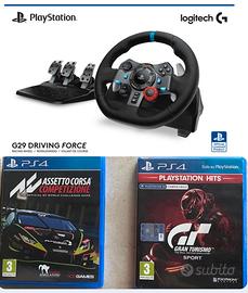 Logitech G29 Driving Force + 2 giochi PS4