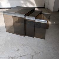 Tris tavolini cristallo