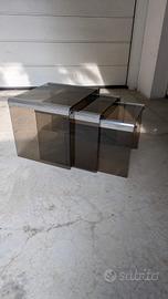 Tris tavolini cristallo