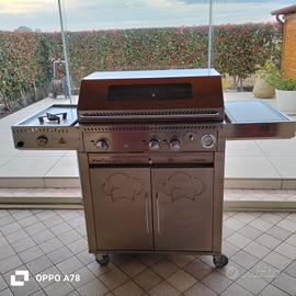barbecue  a gas completamente inox