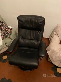 Poltrona reclinabile in ecopelle