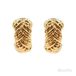 Orecchini Chimento cerchio intrecciato oro giallo