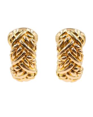 Orecchini Chimento cerchio intrecciato oro giallo