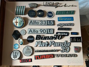 Collezione scritte fregi loghi auto d’epoca